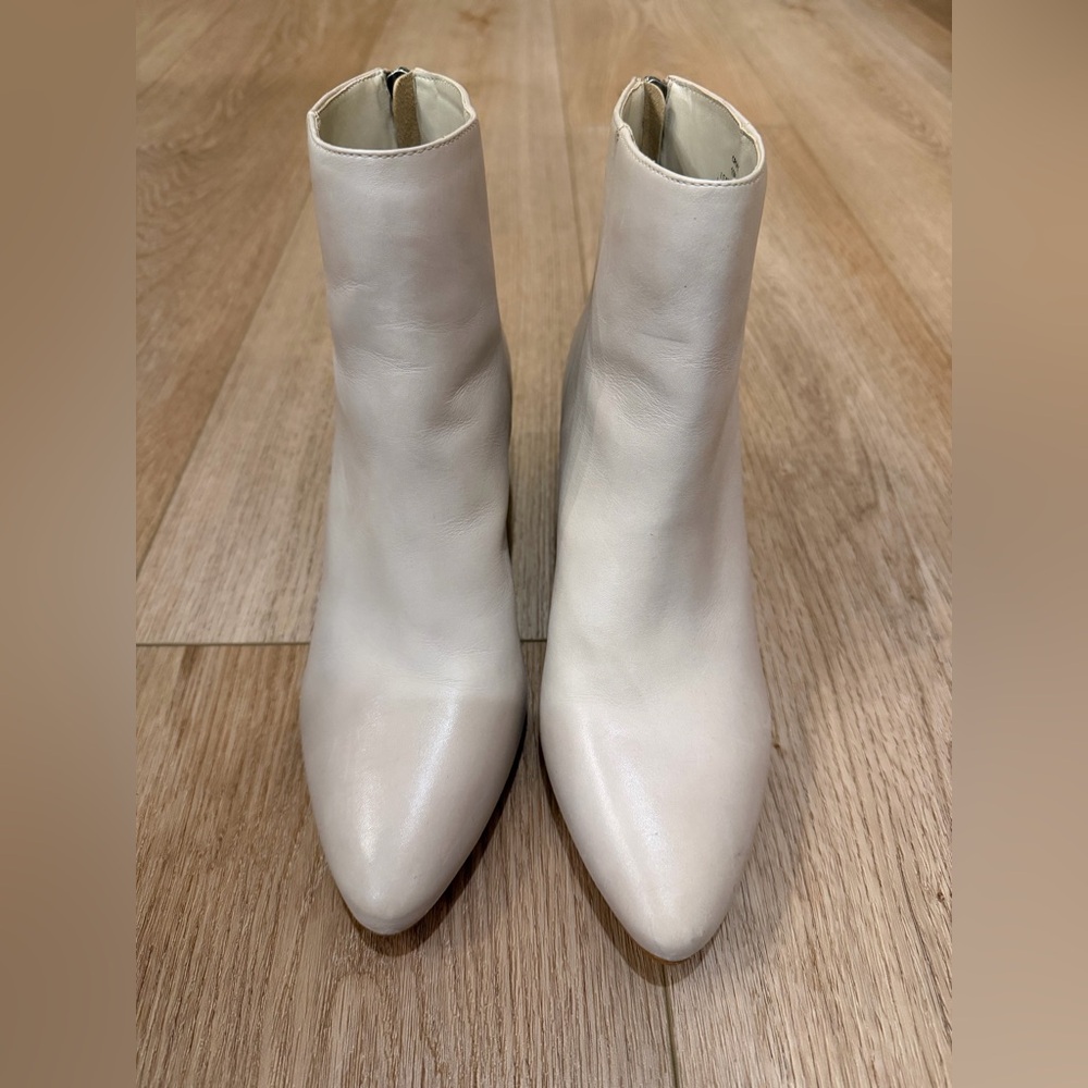 Elegant Cream Ankle Boots